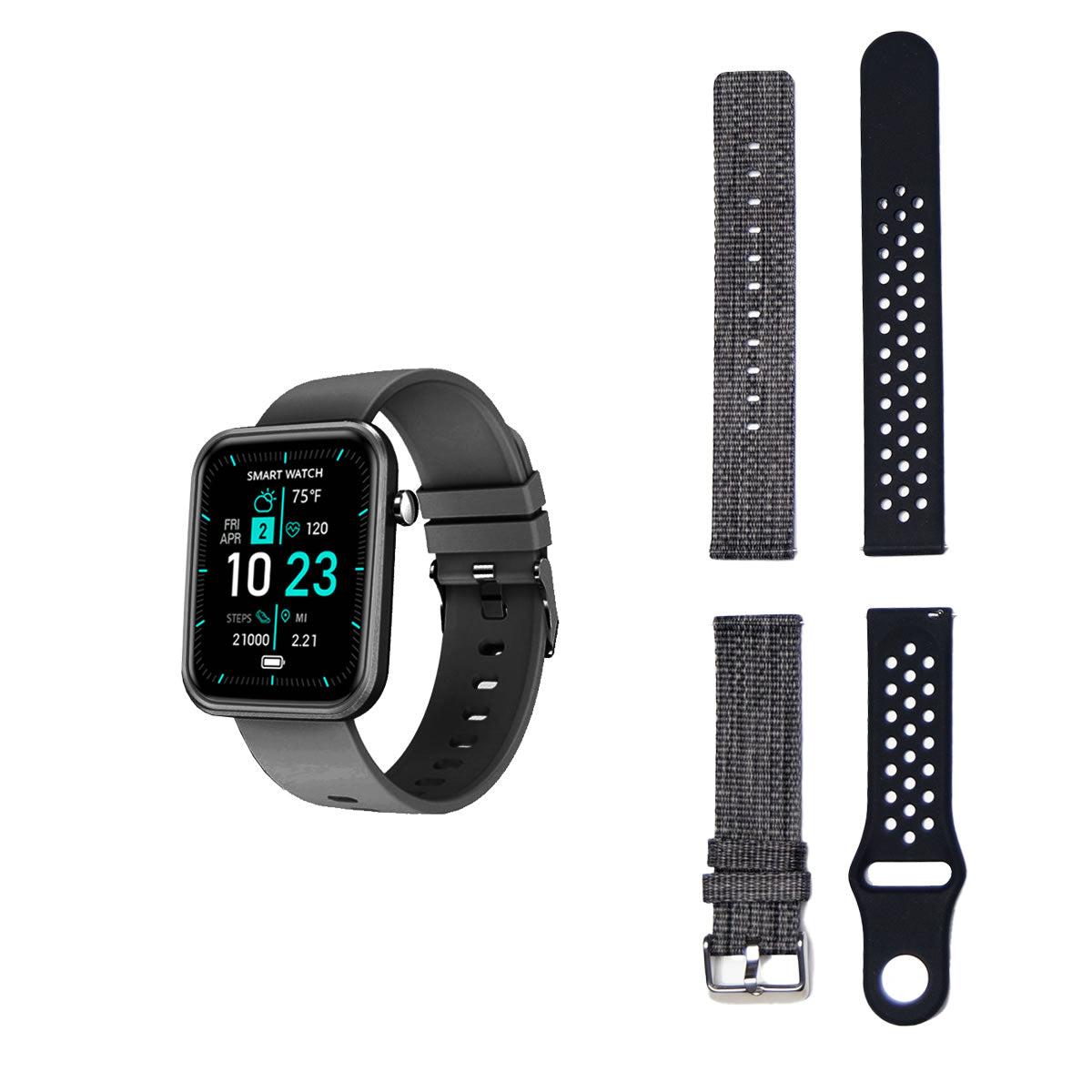 Smartwatch Avanzato con Tre Cinturini e Monitoraggio Benessere + Attività