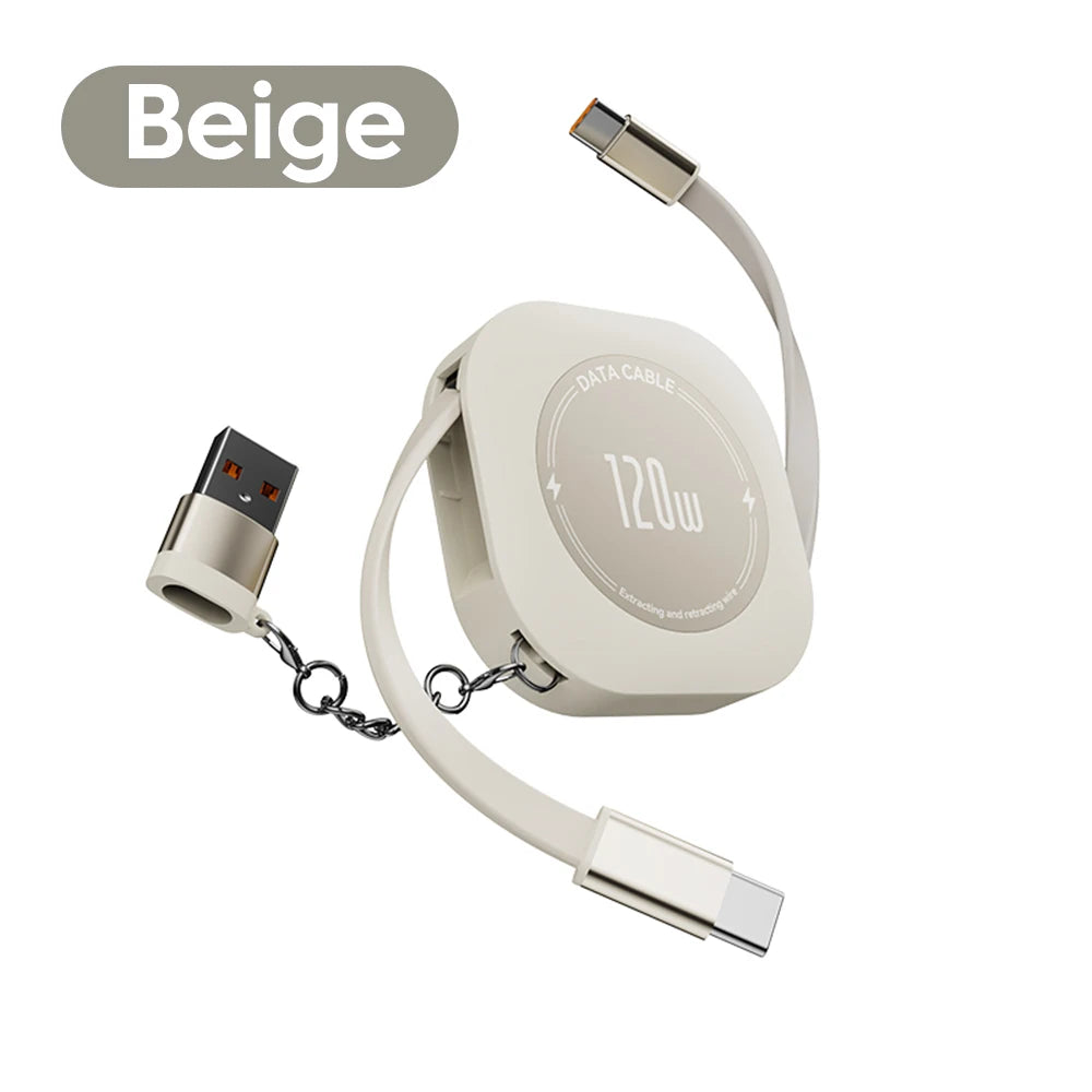 LCShopTech | Cavo Retrattile 120W USB-C / iOS – Ricarica Rapida PD