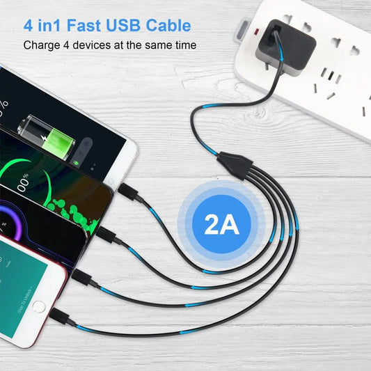 LCShopTech | Cavo Splitter 4 in 1 USB-A / USB-C – Ricarica 5V