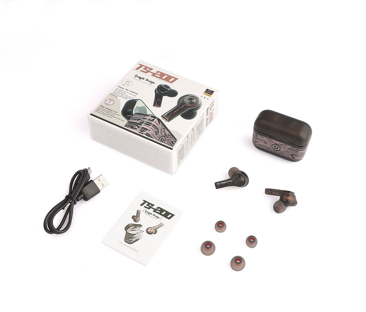 Cuffie Wireless Bluetooth 5.0 TWS Mini con Controllo Touch