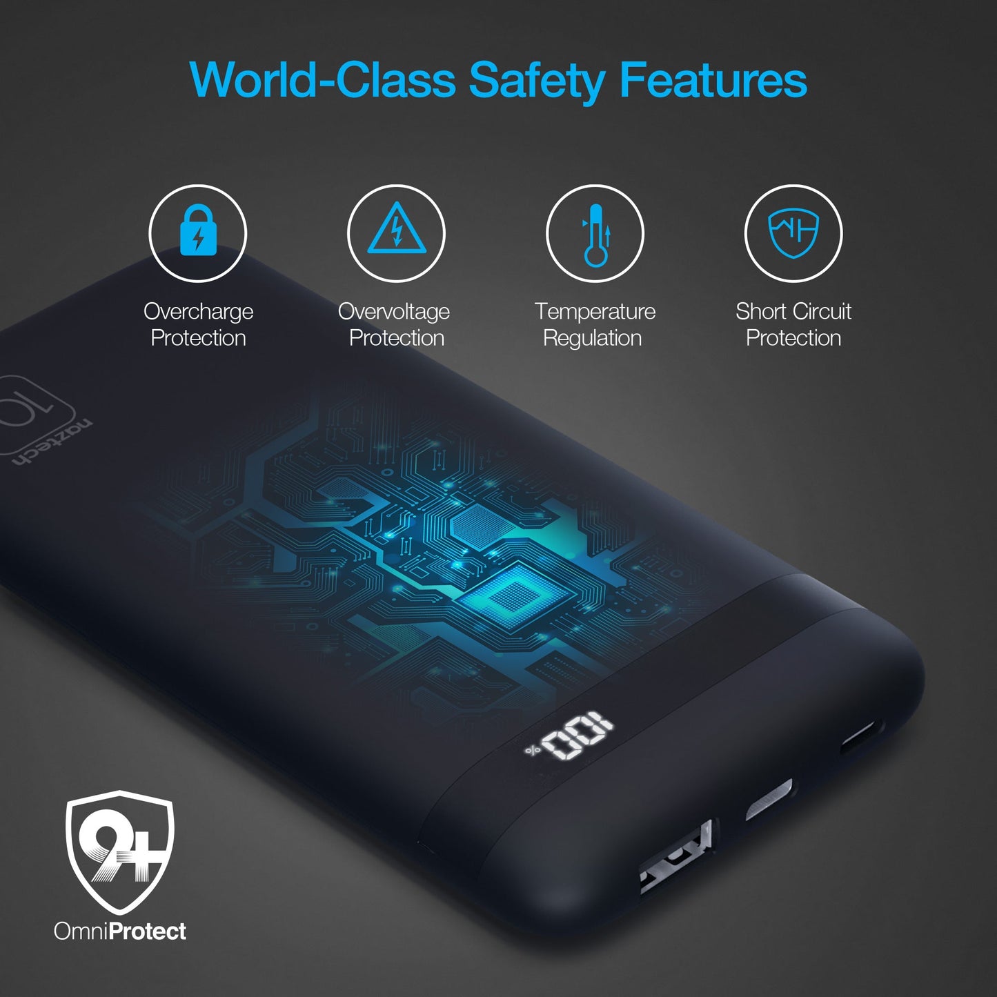 Naztech PowerBolt PD Wireless Power Bank con ingresso MFi (modello 15509-HYP)
