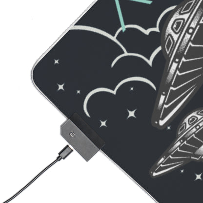 LCShopTech | Tappetino Gaming LED “Alien Echoes” — Desk Mat RGB Oversize