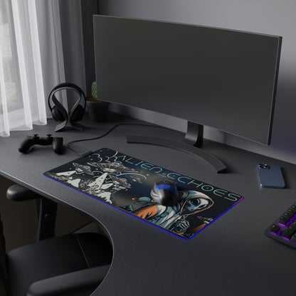 LCShopTech | Tappetino Gaming LED “Alien Echoes” — Desk Mat RGB Oversize