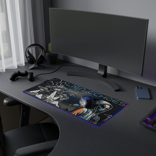 LCShopTech | Tappetino Gaming LED “Alien Echoes” — Desk Mat RGB Oversize