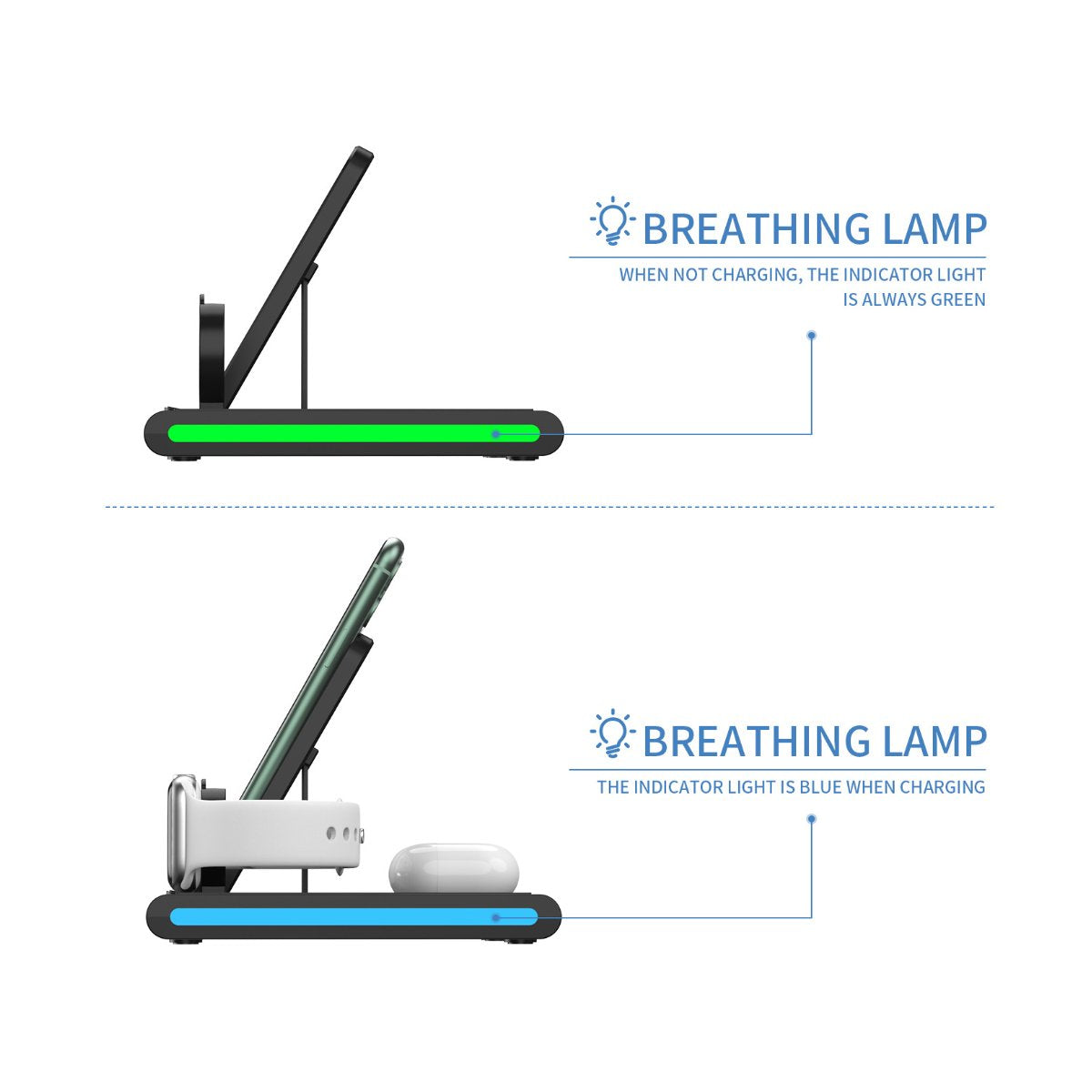 Stazione di ricarica wireless Magnetic Power Tiles 4 in 1