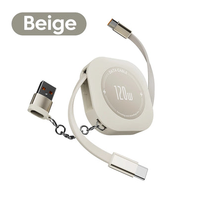 LCShopTech | Cavo Retrattile 120W USB-C / iOS – Ricarica Rapida PD