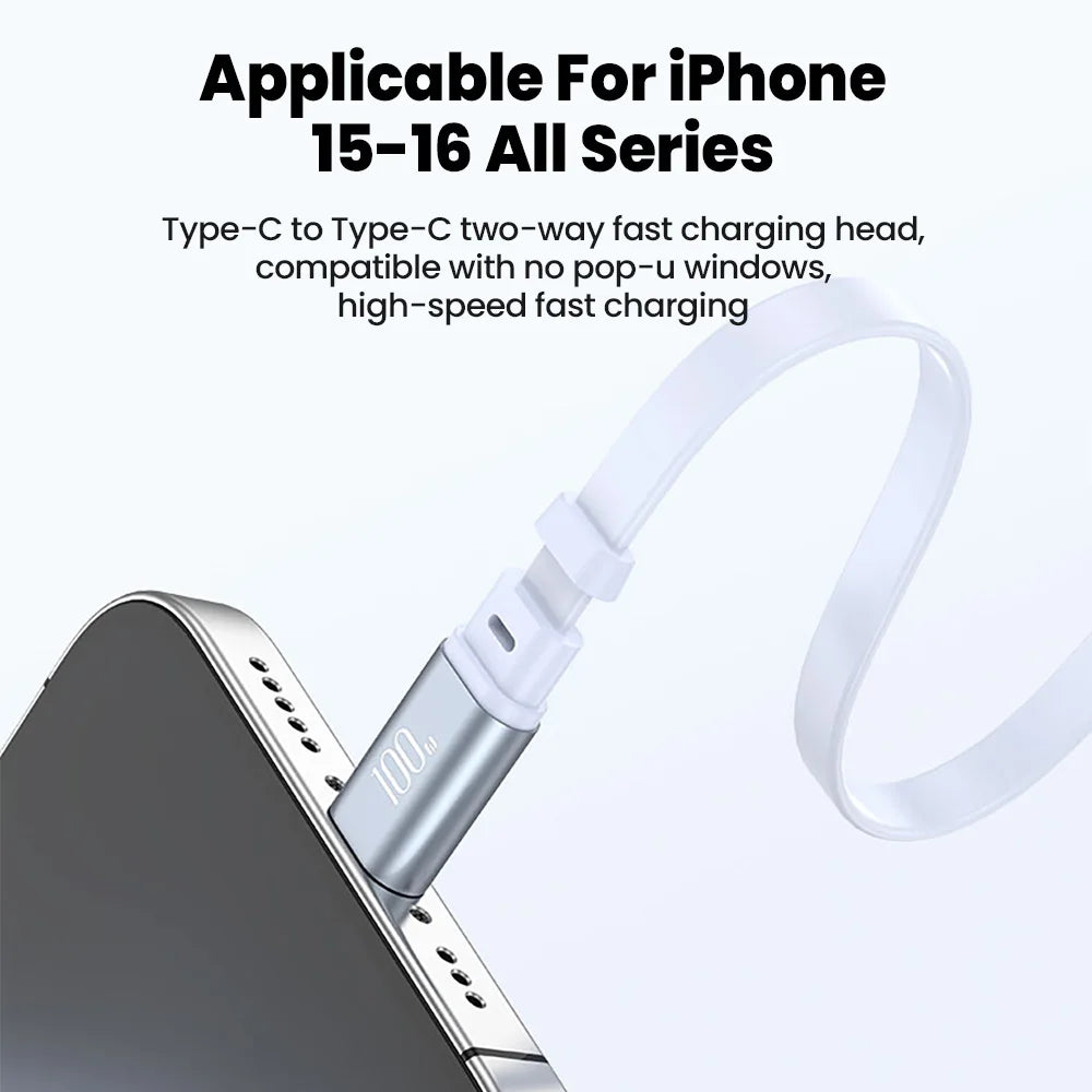 LCShopTech | Cavo USB-C 100W Retrattile – Ricarica Rapida e Dati