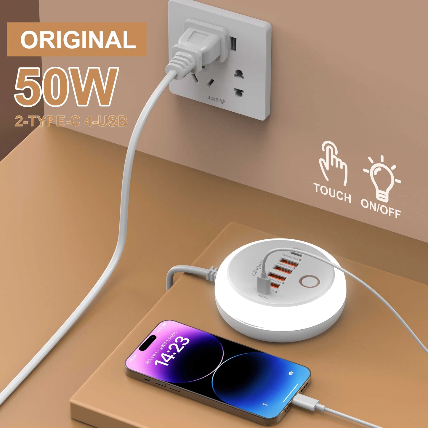 Caricatore USB 50W Multiporta