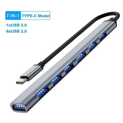LCShopTech | KEBIDUMEI HUB USB-C 8 in 2 – Dock 5Gbps con SD, TF e Audio