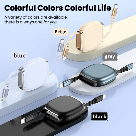 LCShopTech | Cavo USB-C 100W Retrattile – Ricarica Rapida e Dati