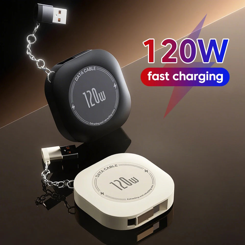 LCShopTech | Cavo Retrattile 120W USB-C / iOS – Ricarica Rapida PD