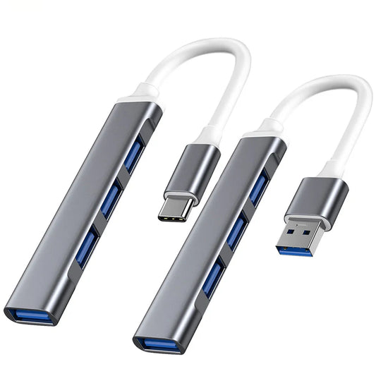 LCShopTech | USB-C HUB 3.0 4 Porte – Adattatore Multiporta OTG