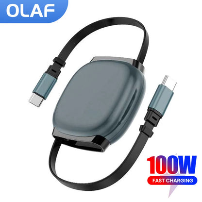 LCShopTech | Cavo USB-C 100W Retrattile – Ricarica Rapida e Dati