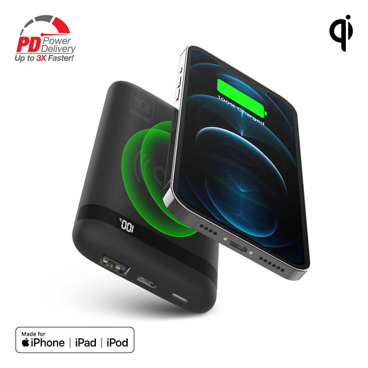 Naztech PowerBolt PD Wireless Power Bank con ingresso MFi (modello 15509-HYP)