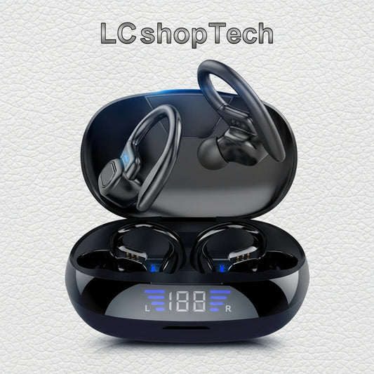 Cuffie sportive TWS Bluetooth 5.0 con display LED per iPhone, Huawei, Samsung