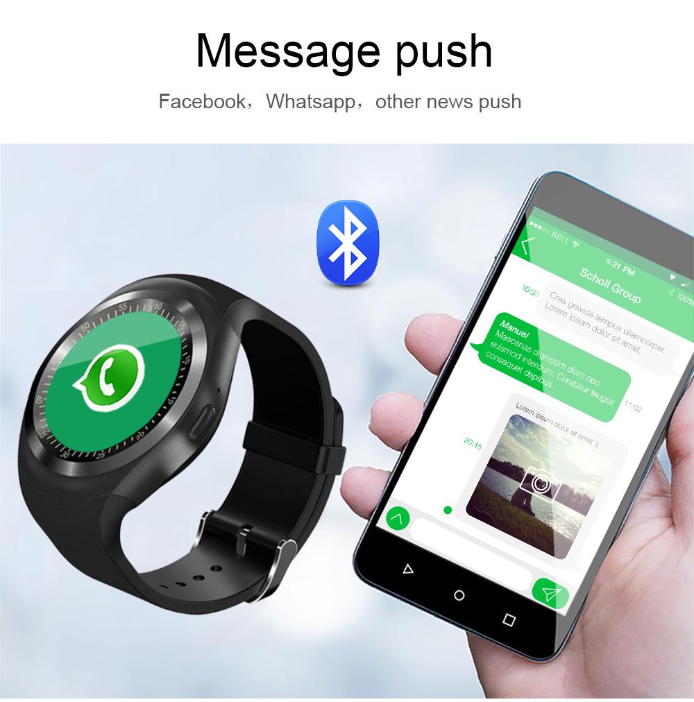 Y1 Smart Watch stile braccialetto – Alta risoluzione – Orologio compatibile con telefoni Android